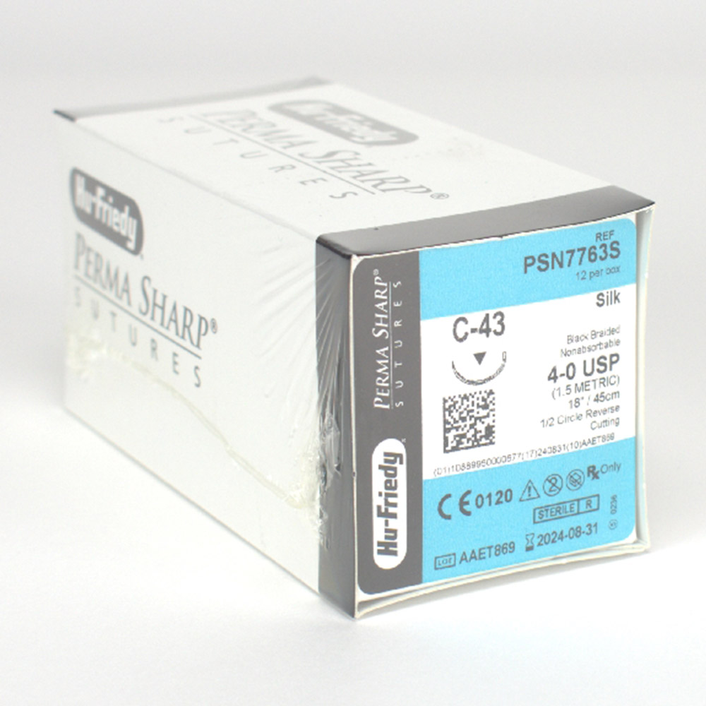 Suturmateriel silke 4-0/C-43, 12 stk.
