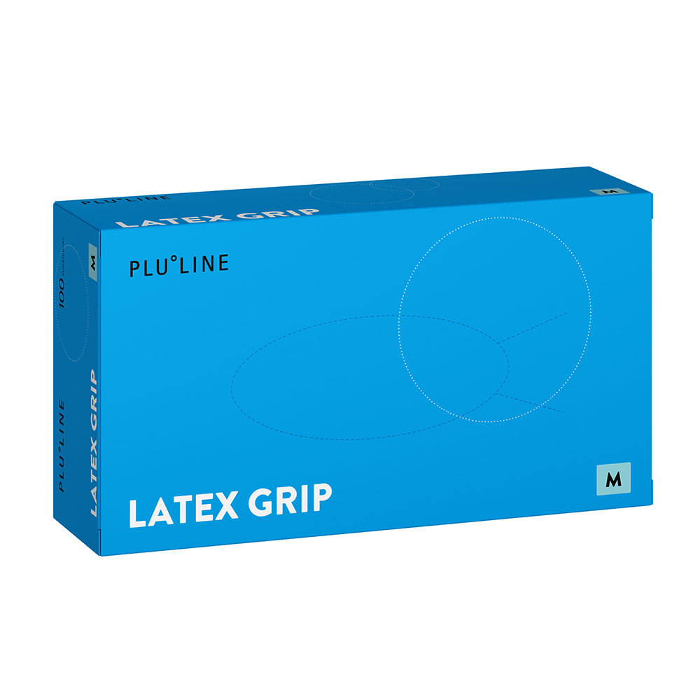 PLULINE LATEX GRIP M, 100 stk.