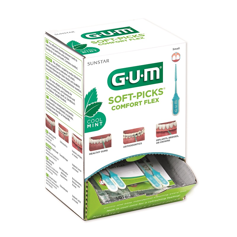 GUM Soft-Picks Minty small, 100 x 2 dispenseræsker
