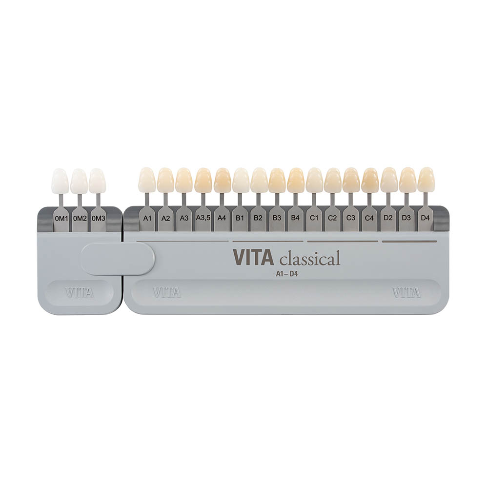 Farveskala Classical A1-D4 med Bleach Shade, stykker