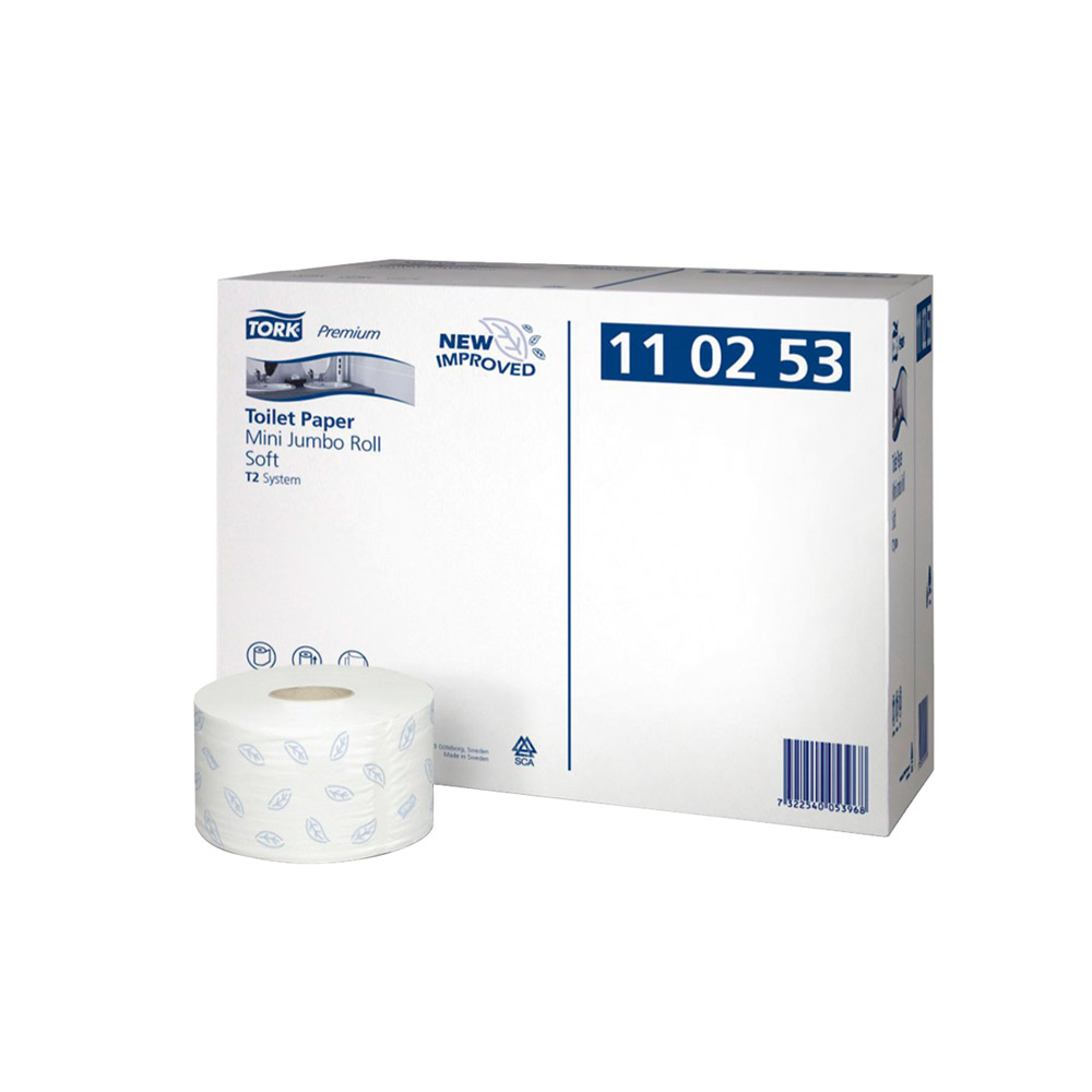 Tork Premium T2 blødt toiletpapir 2-lags hvid, 12 ruller
