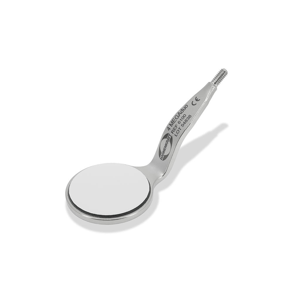 Mundspejl MEGAduo Rhodium 4 plan SS, 6 stk.