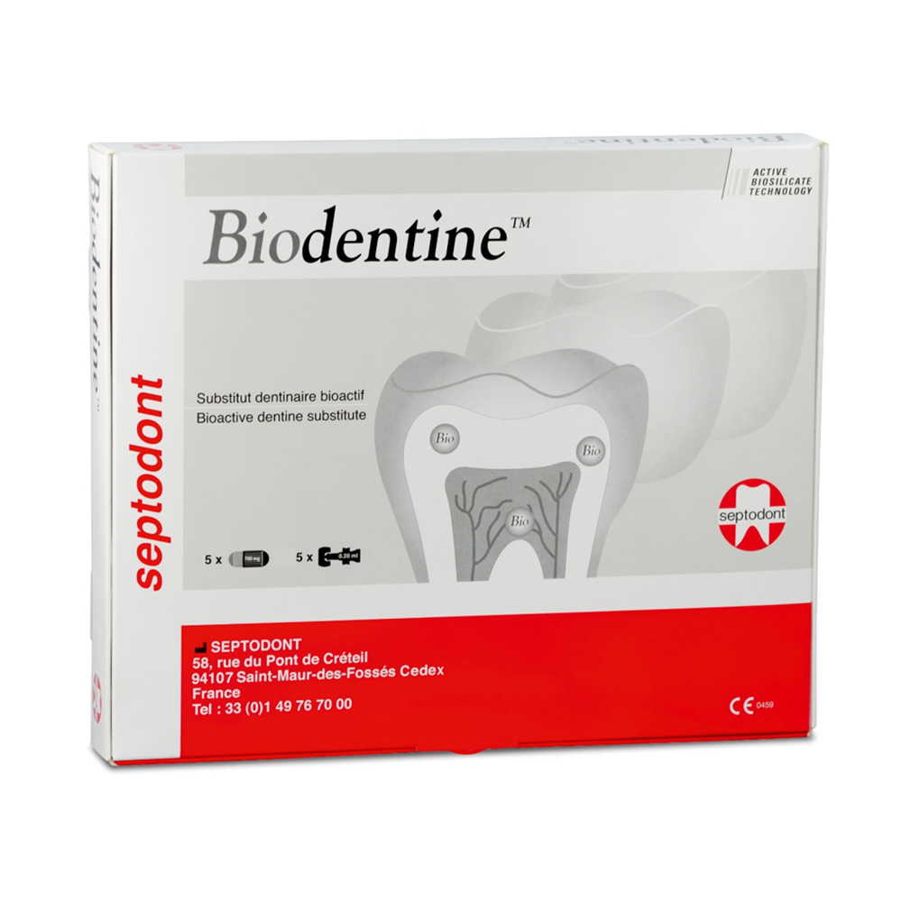 Biodentine pulver + væske, pakke med 5 stk.