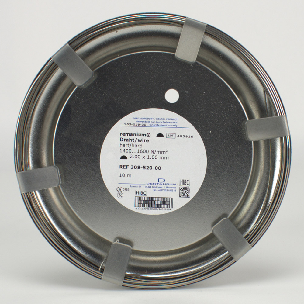 Remanium tråd hård halvrund 2,00 x 1,00 mm, 10 m