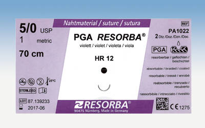 Resorba PGA violet 4/0 HR17, 24 stk.