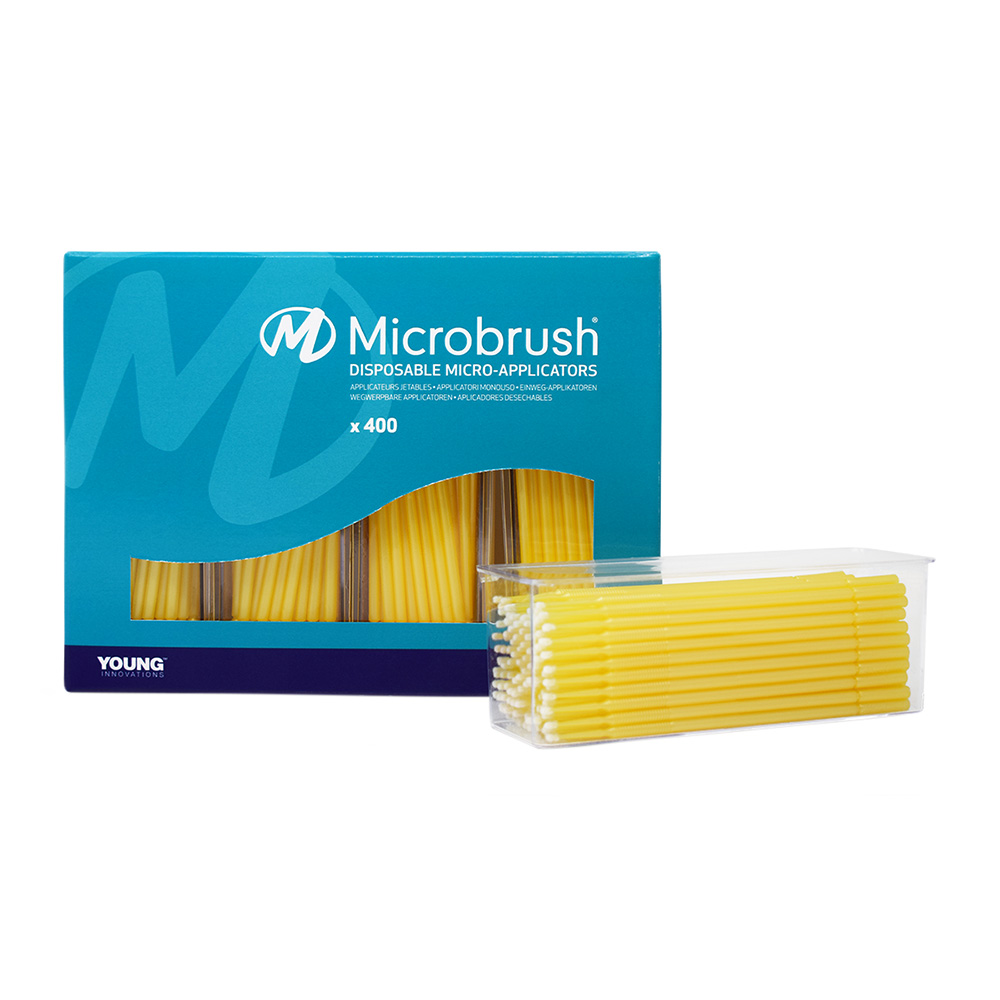 Microbrush plus fin gul, 400 stk.