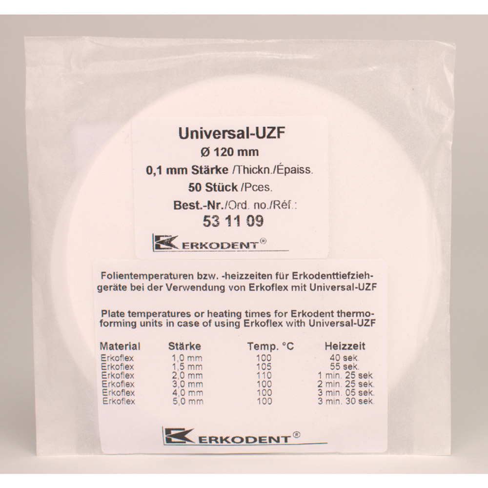 UZF 120 x 0,10 mm hvid 50 stk