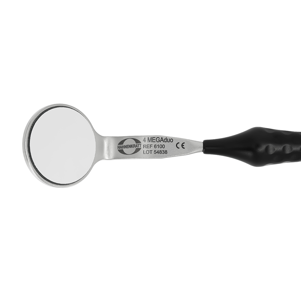 Mundspejl MEGAduo Rhodium 4 plan SS, 6 stk.