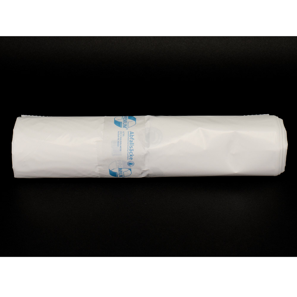 Affaldssække 120 L T60 70 x 110 cm hvide, 25 stk.