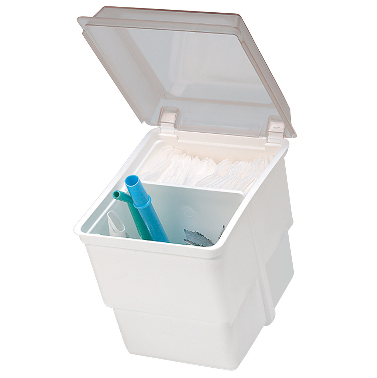 E-Z Storage Tub låg klar hvid, stk.