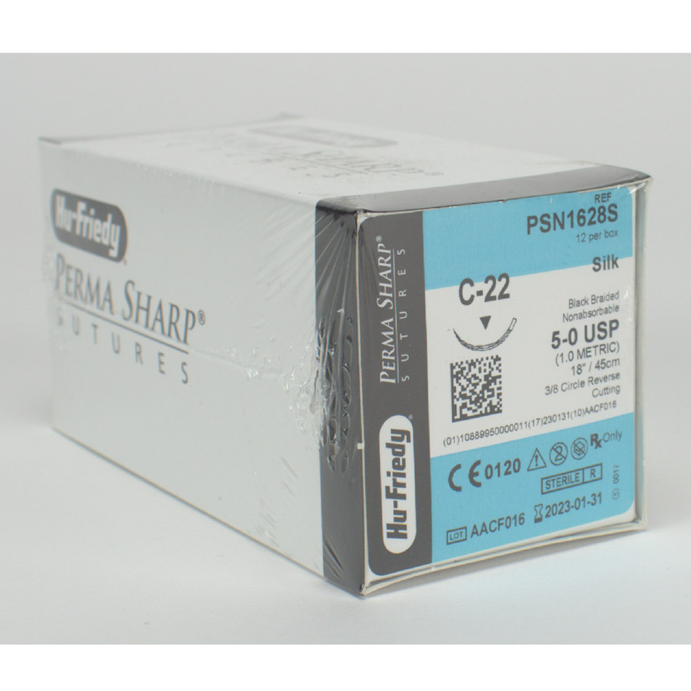 Suturmateriale silke 5-0/C-22, 12 stk.