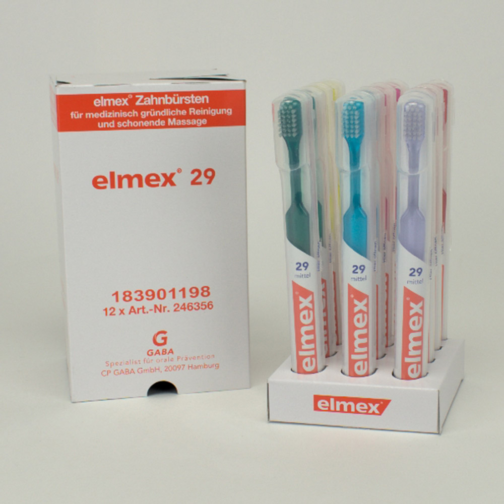 Elmex tandbørste 29 etuier, 12 stk.