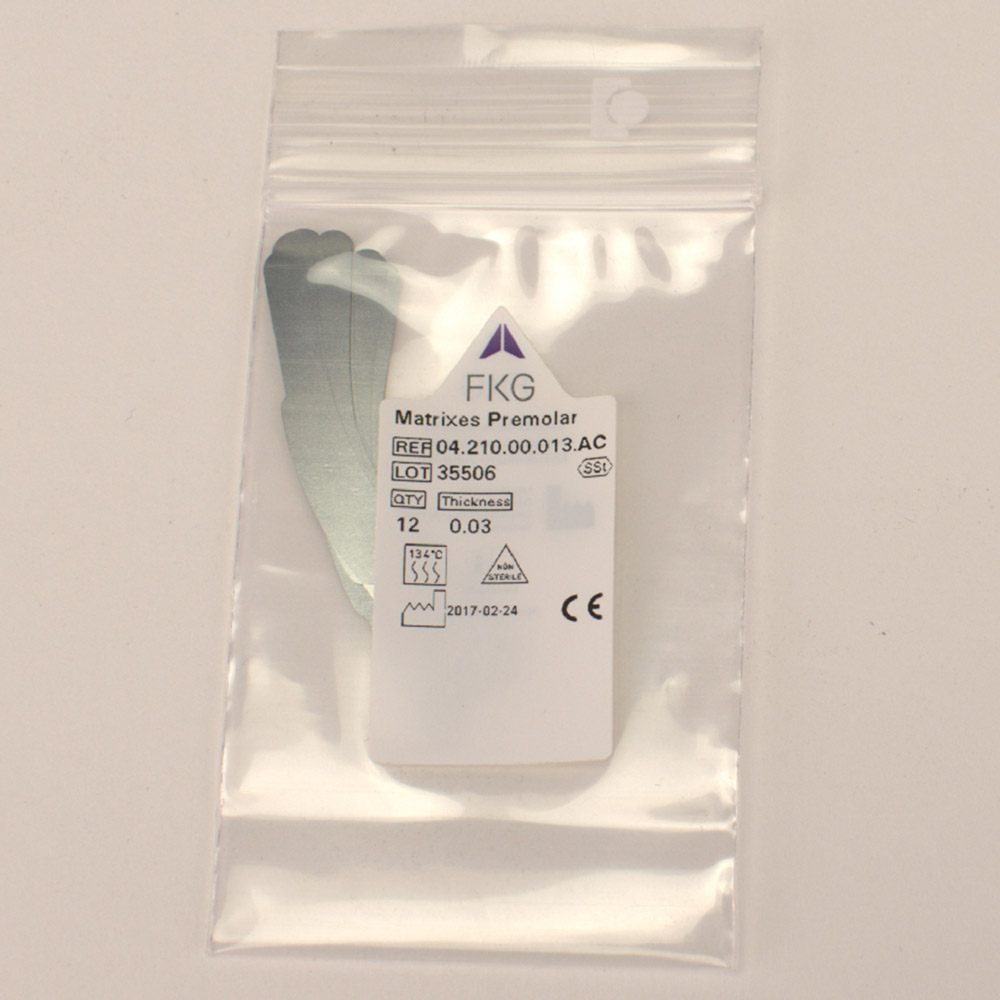 FKG 210ET stålmatricer 0,03, 12 stk.