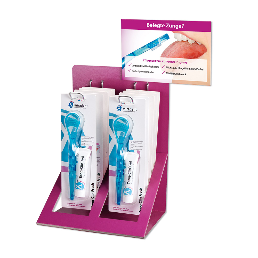 Tong-Clin Fresh tungerenser + gel, display med 14 stk.