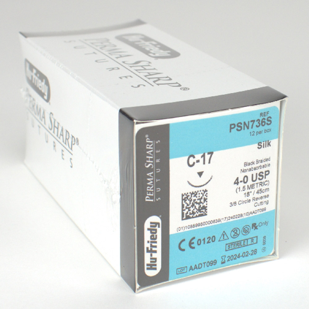 Suturmateriel silke 4-0/C-17, 12 stk.