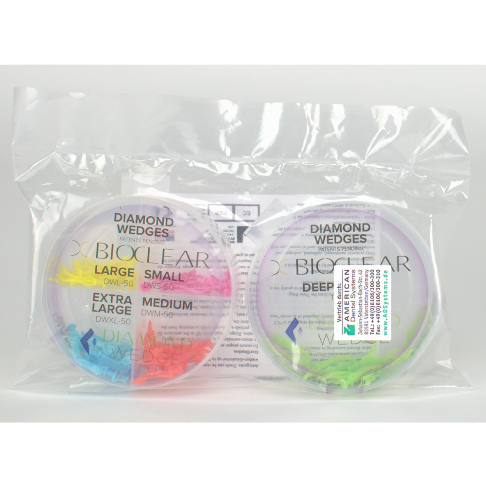 Bioclear Diamond Wedge, 80 stk. assorteret