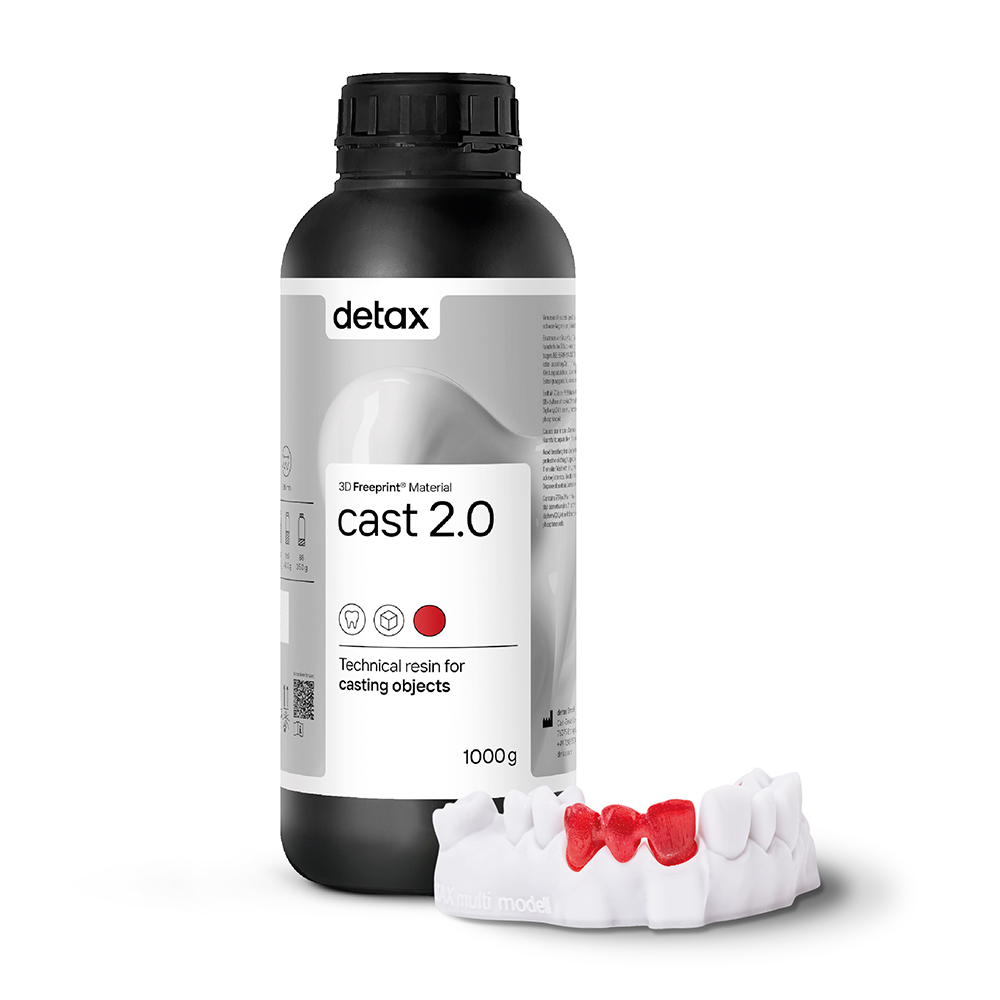 Freeprint cast 2.0 385 - 405 nm rød-transparent, 1 kg