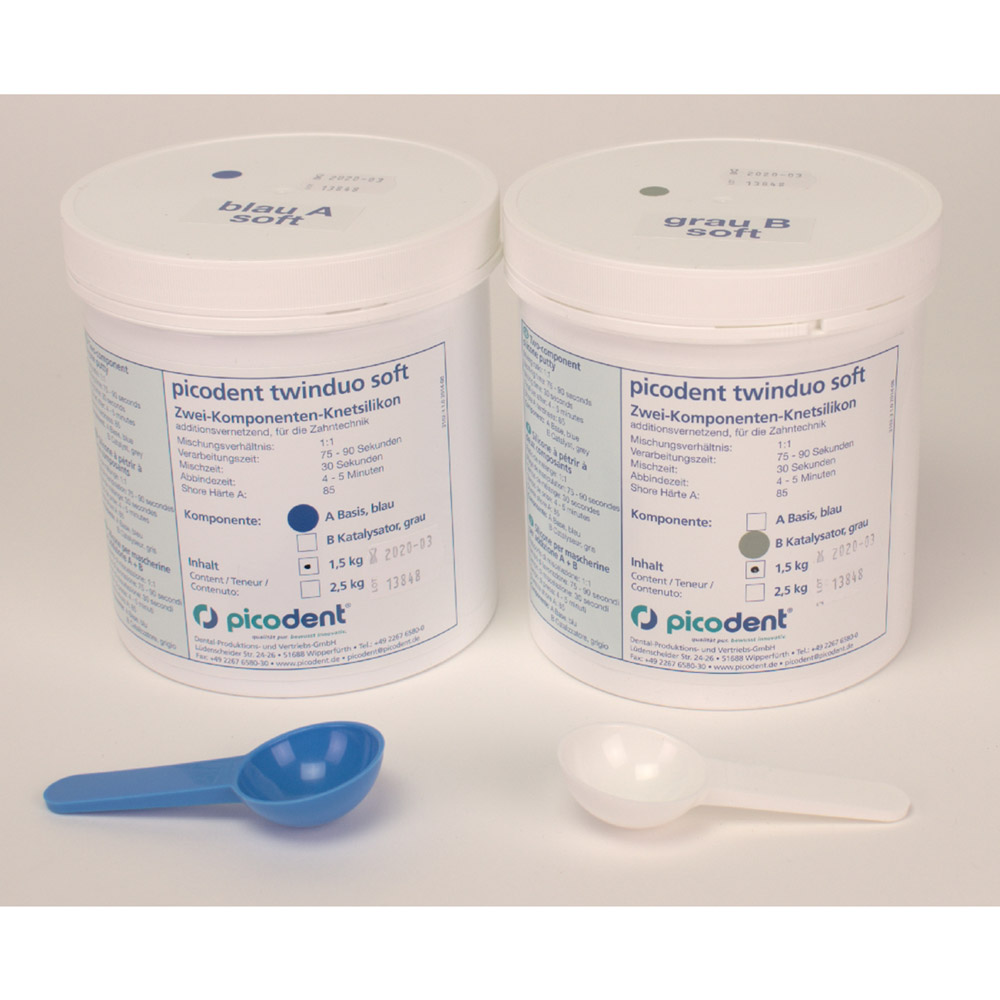 twinduo Soft A+B blå/grå, 2 x 1,5 kg