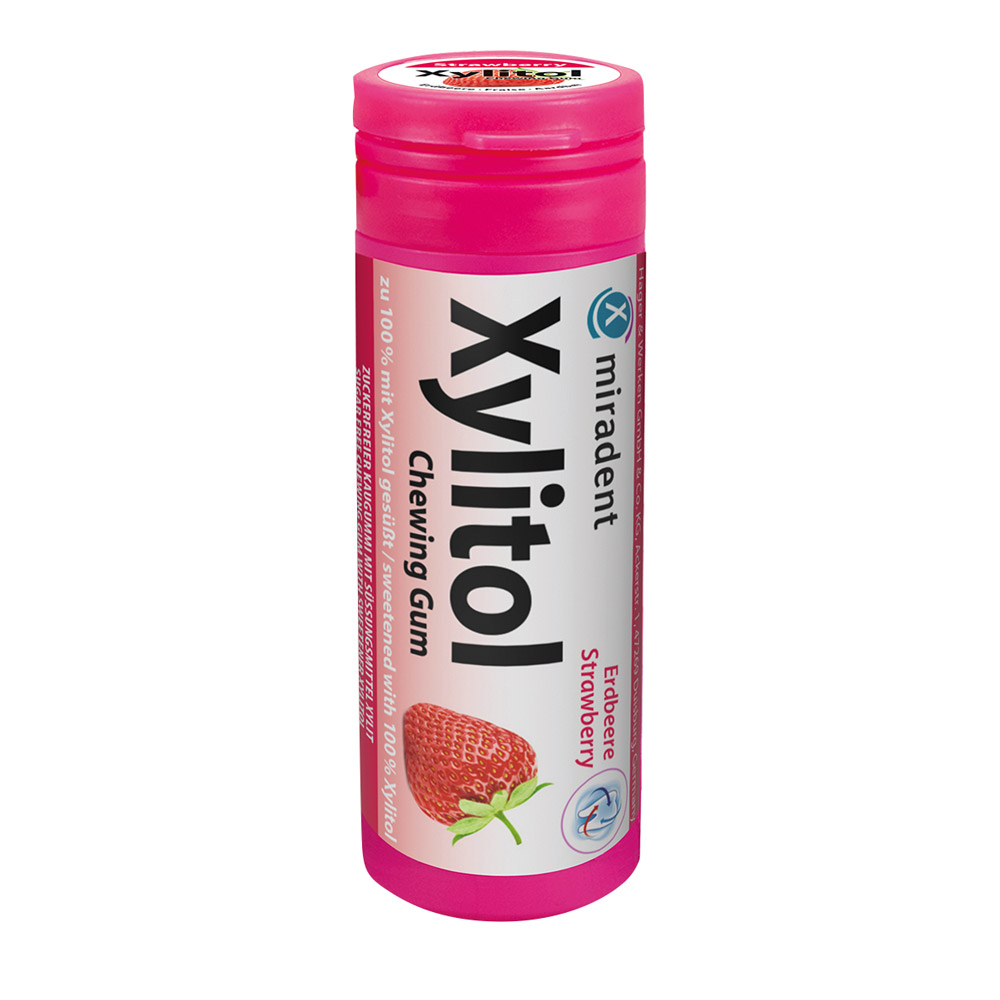 Xylitol tyggegummi til børn Jordbær, dåse med 30 stk.