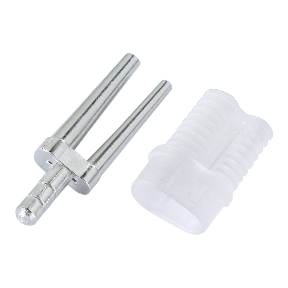 Bi-V-pin med plastikhylster, 100 stk.