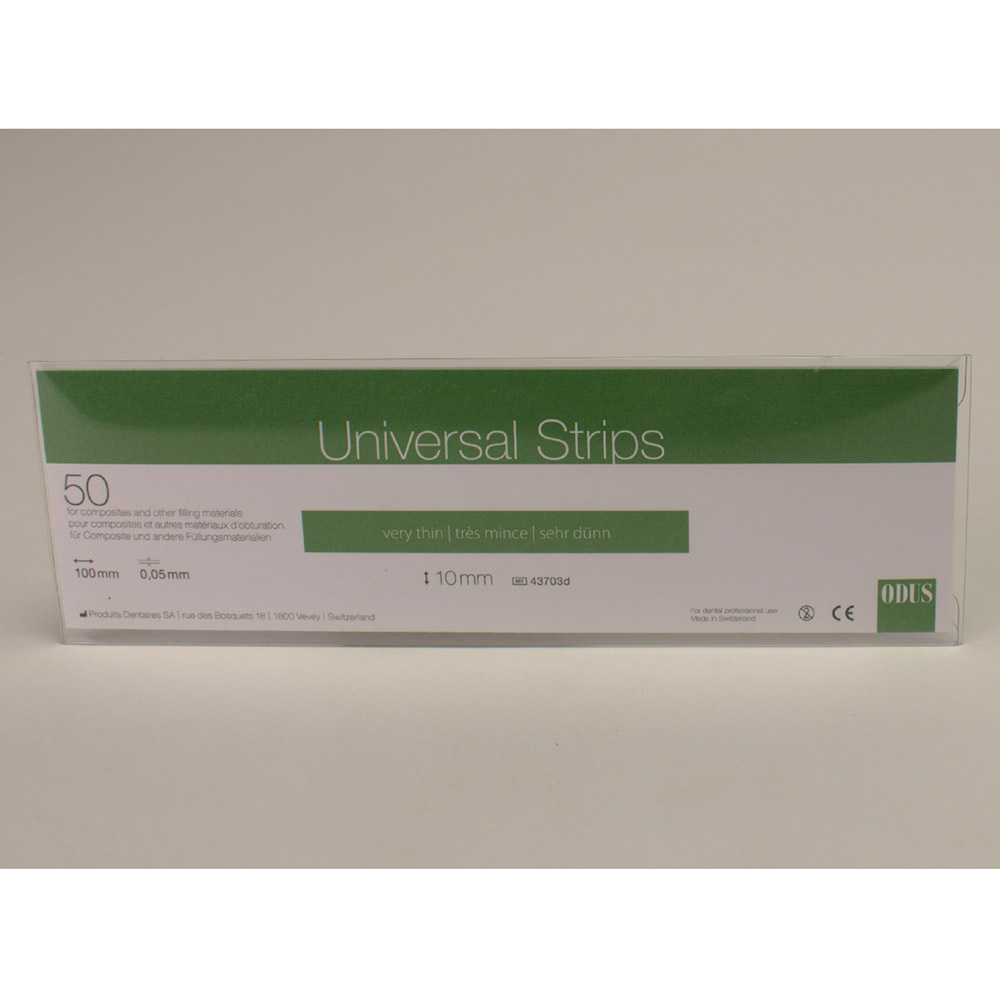 Odus universal strimler 0,05 x 10 mm lige, pakke