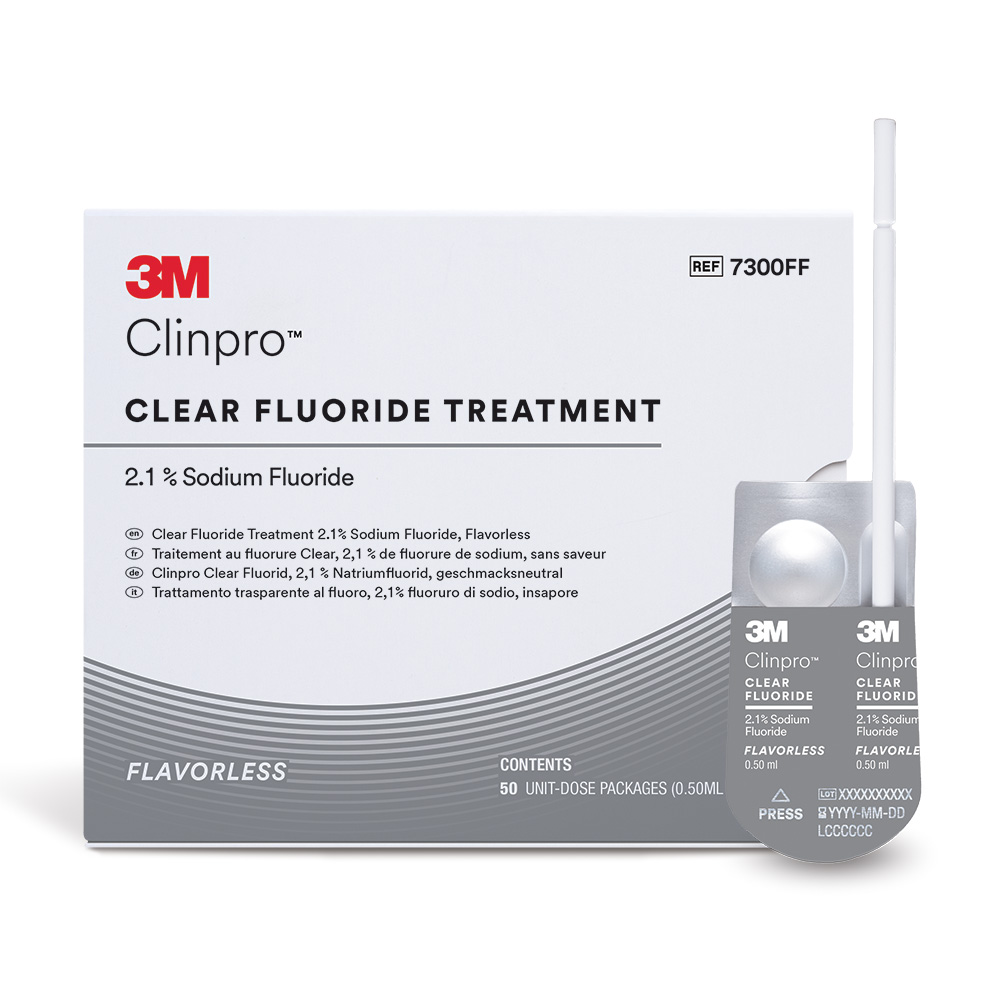 Clinpro Clear Fluorid Neutral L-Pop, 50 x 0,5 ml pakke