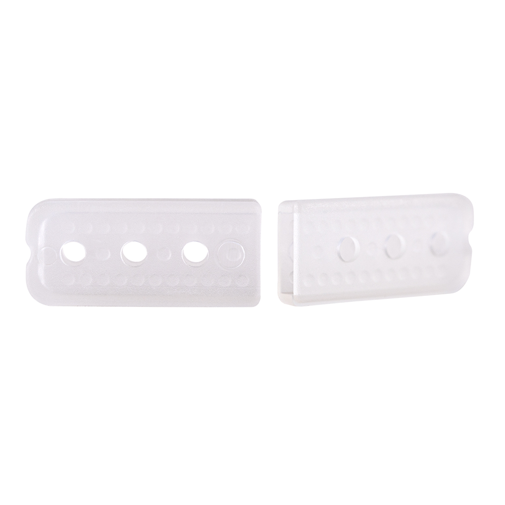 Præcisionsbeskyttelseshætte flad, perforeret 2 x 9 x 25 mm natur, 100 stk.