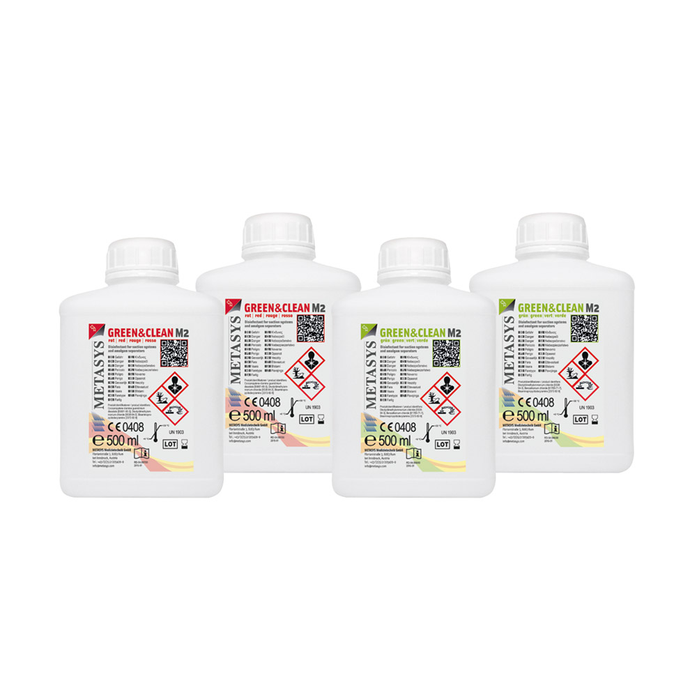 Green&clean M2, 4 x 500 ml poser refillpakke