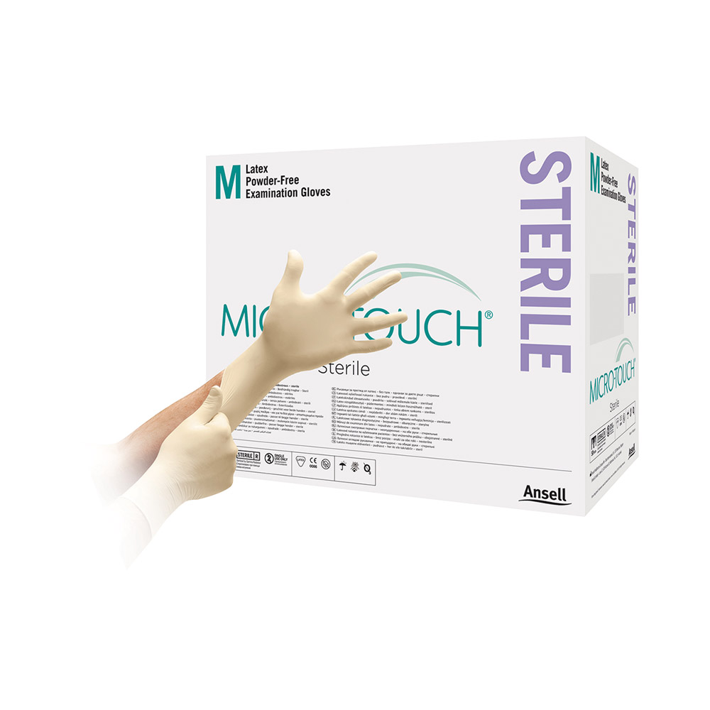 Micro-Touch Coated Handske pudderfri Str. M, 100 stk.