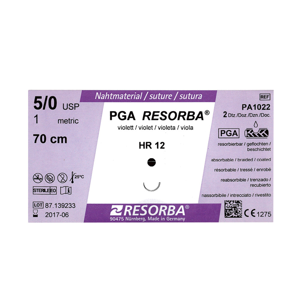 Resorba PGA violet 4/0 HRT18, 24 stk.