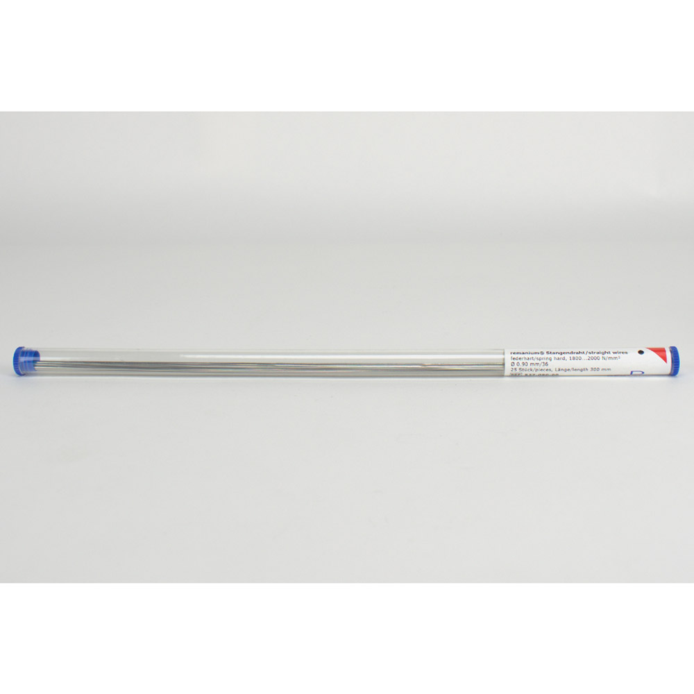 Remanium tråd, fjederhård, rund 0,90 x 300 mm, 25 stk.