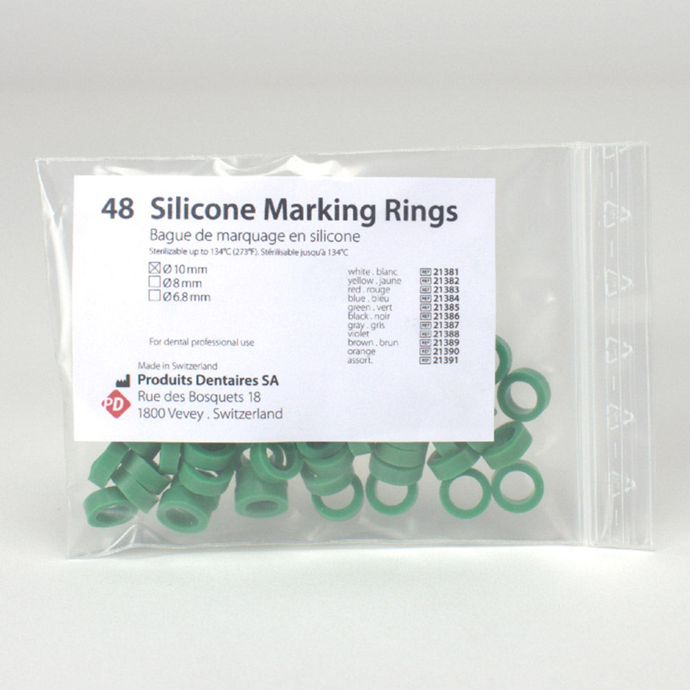 Silikonringe 10 mm grøn, 48 stk.