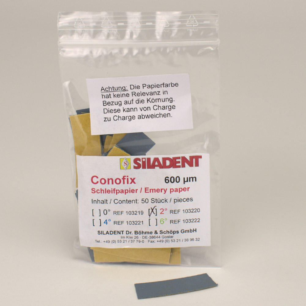 Conofix slibepapir 2° 600, 50 stk.