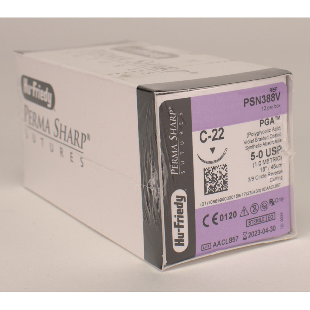 Suturmateriel PGA 5-0 PSN388V, 12 stk.
