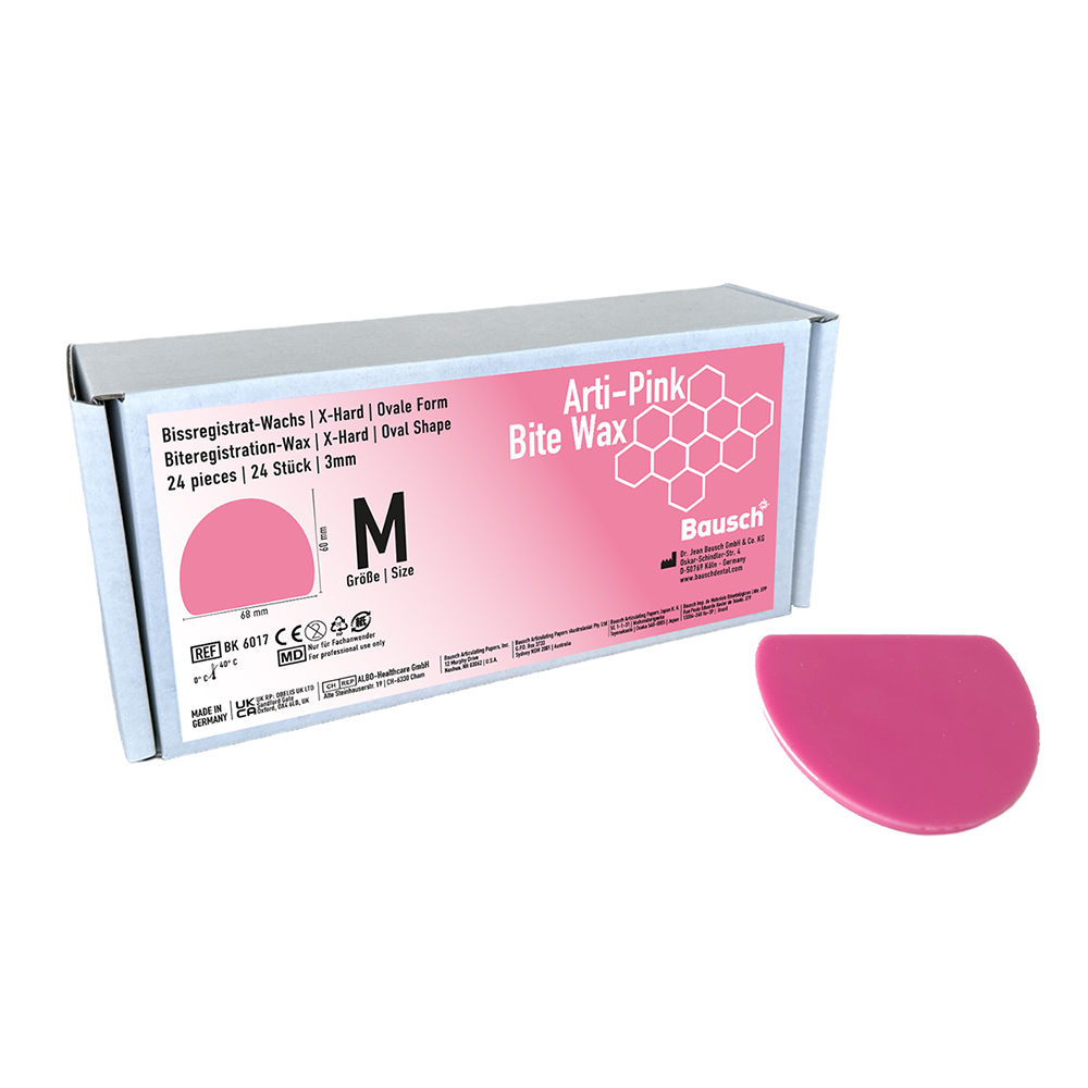 Arti-Pink Bite Wax pink oval str. M 3 mm, 24 stk.