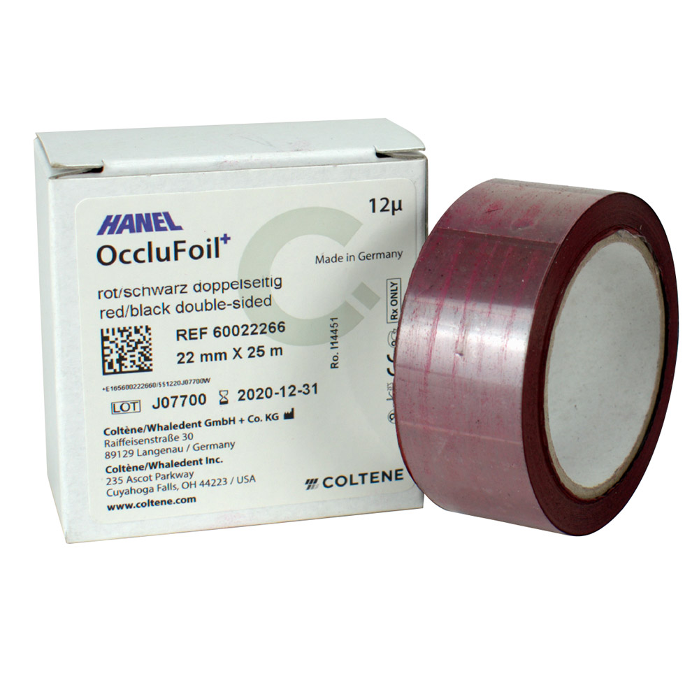 Hanel folie 12 µ PET dobbeltsidet 22 mm sort/rød 25 m