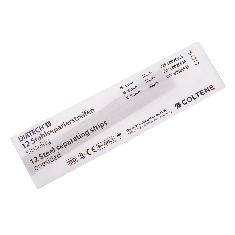 DIATECH stålstrimler medium ensidet 4 mm, 12 stk.