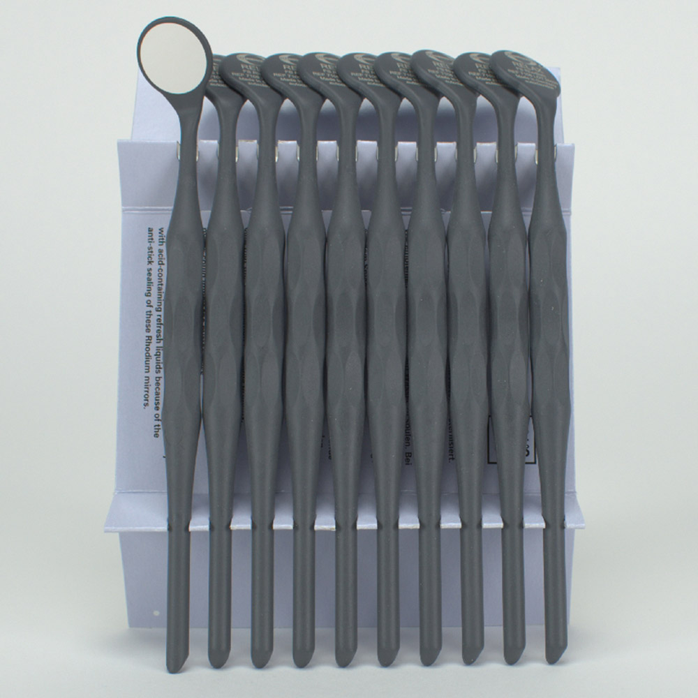 Mundspejl Relax FS Rhodium 4 plan antracit, 10 stk.