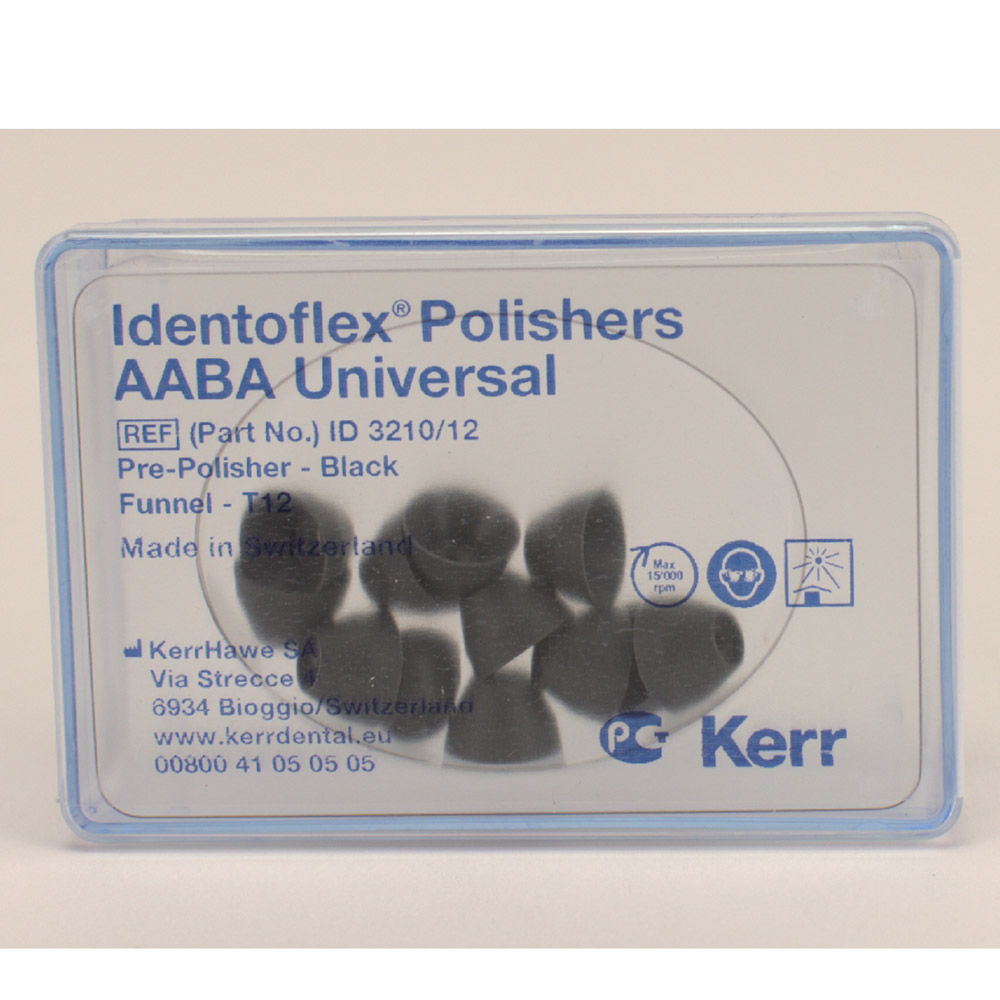 Identoflex sort forpoleringsmiddel, umonteret 3210, 12 stk.