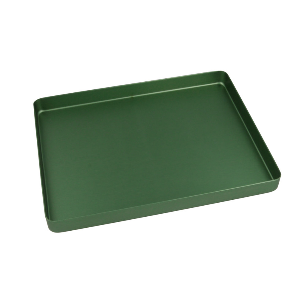 Bakke alu-bund uden huller mini 18 x 14 cm grøn, stk.