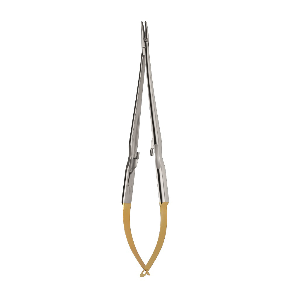Nålholder Castroviejo TC 18 cm bøjede spidser