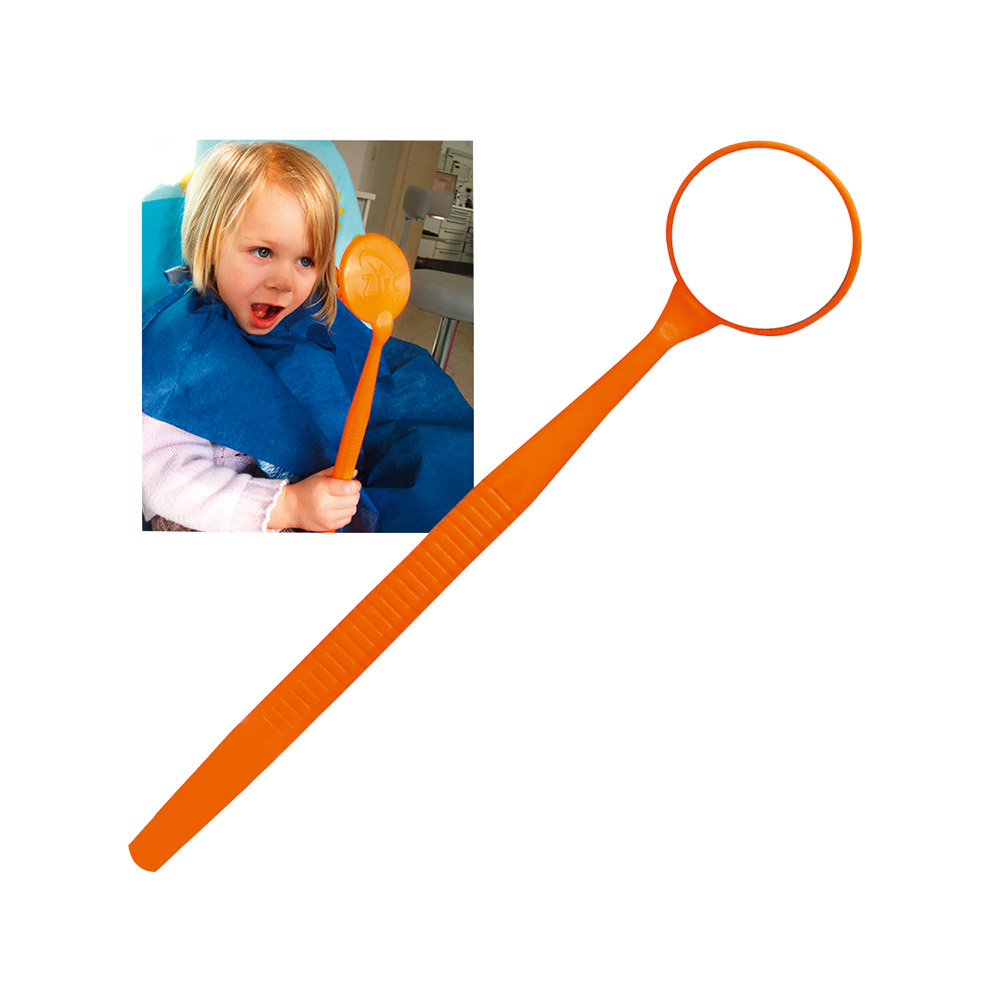 Mundspejl Mega Mirror ø 6,35 cm neonorange, stk.