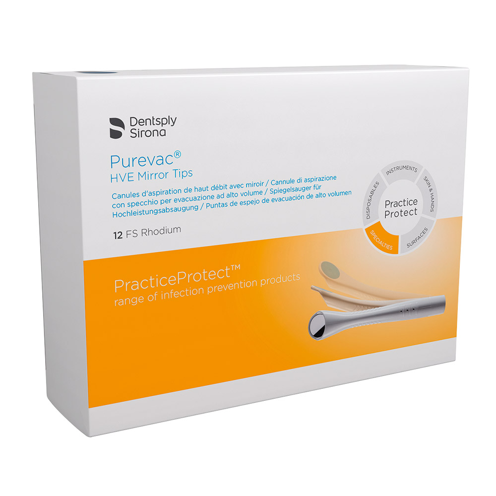 Purevac HVE spejlssuger FS Rhodium, 6 stk.