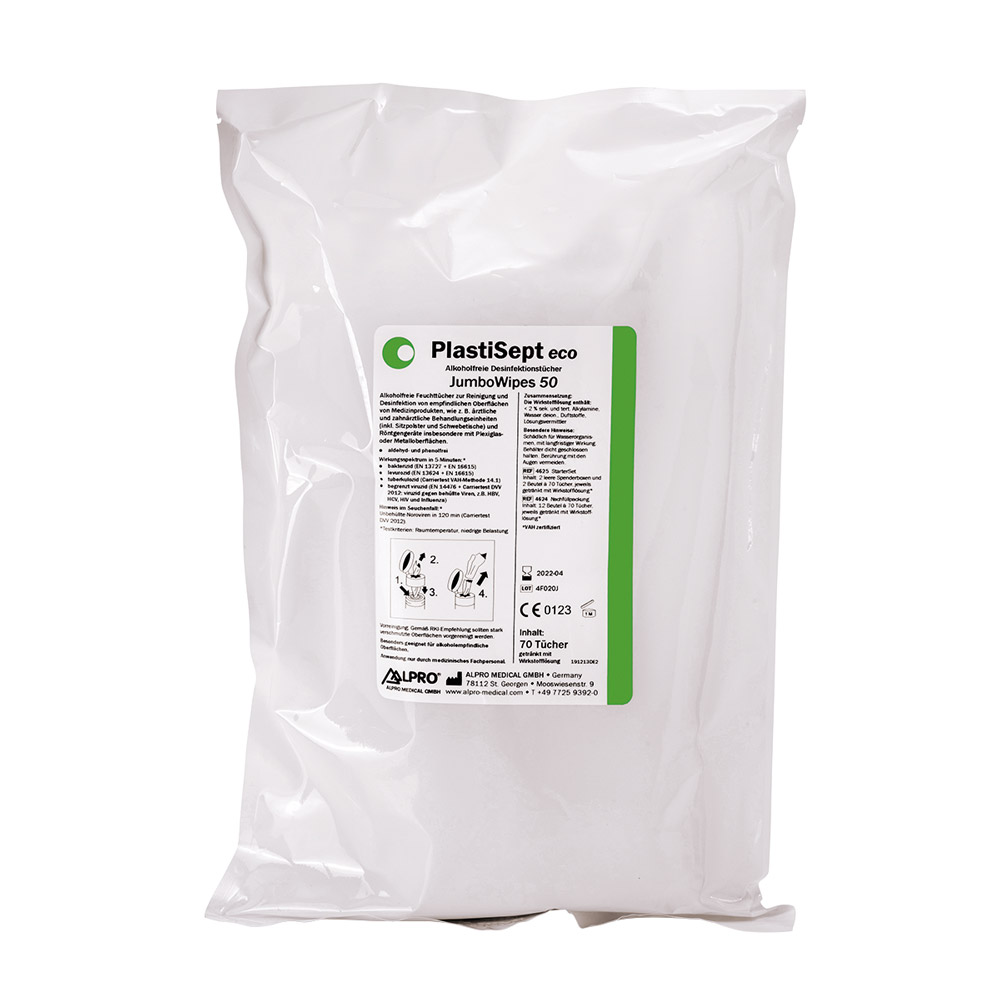 PlastiSept eco JumboWipes 50, 12 x 70 stk.