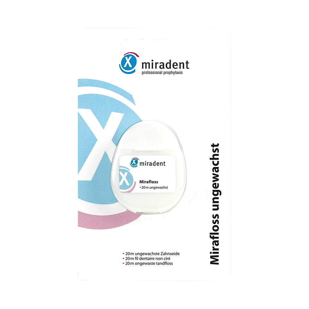 Mirafloss tandtråd ubelagt, 20 m