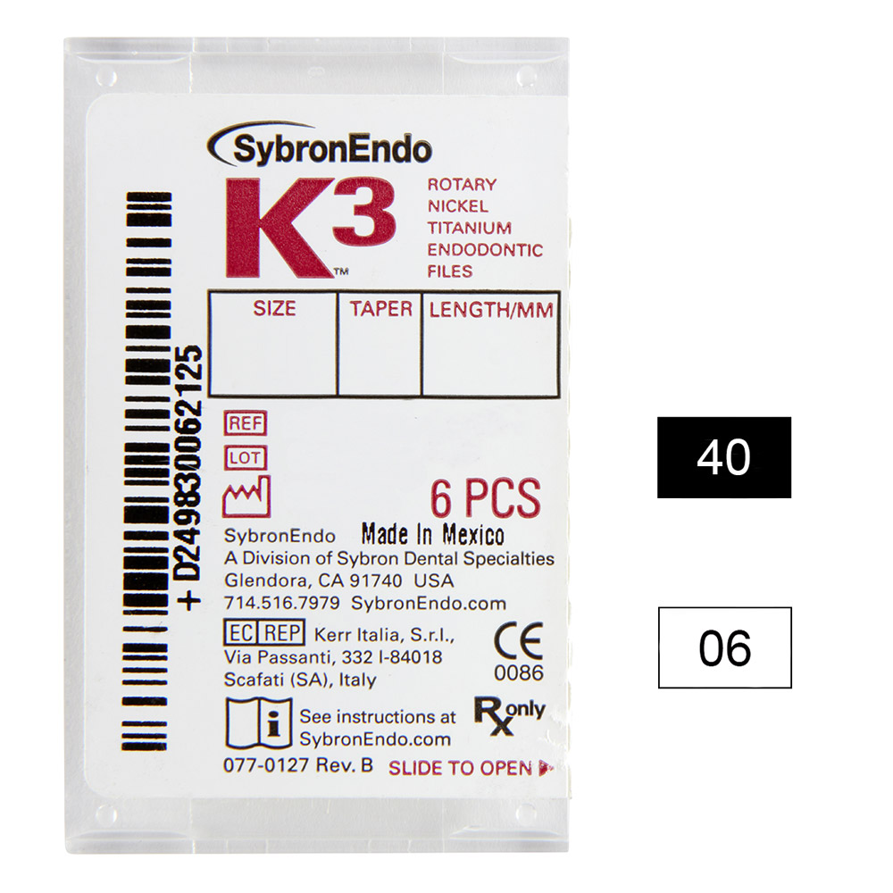 K3 NiTi-filer .06 Gr.40 21 mm, 6 stk.