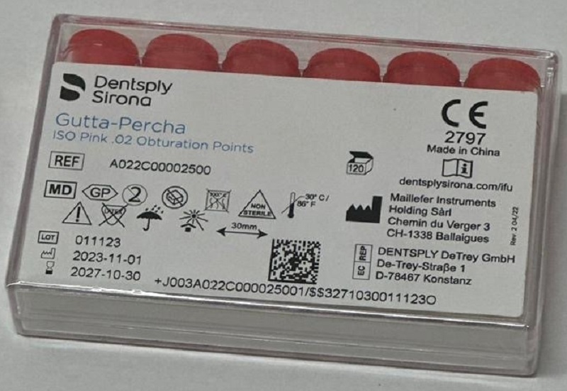 Guttaperchapidser 22C/025 rosa, 120 stk.