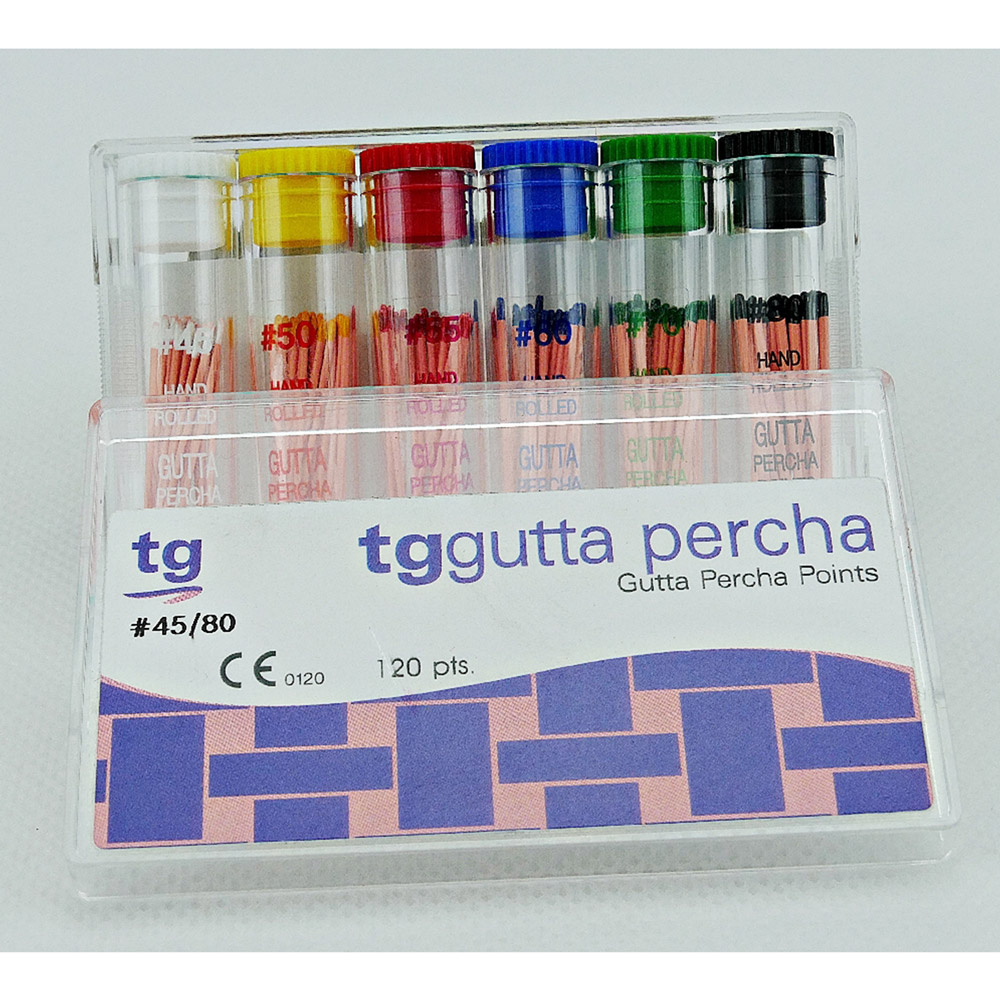 tg Gutta Percha 45-80, 120 stk. assorteret