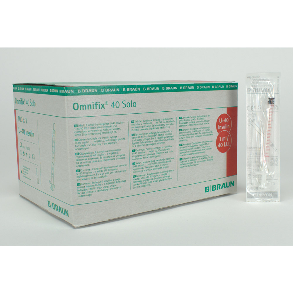 Omnifix Insulin 40 IE 1 ml, 100 stk.