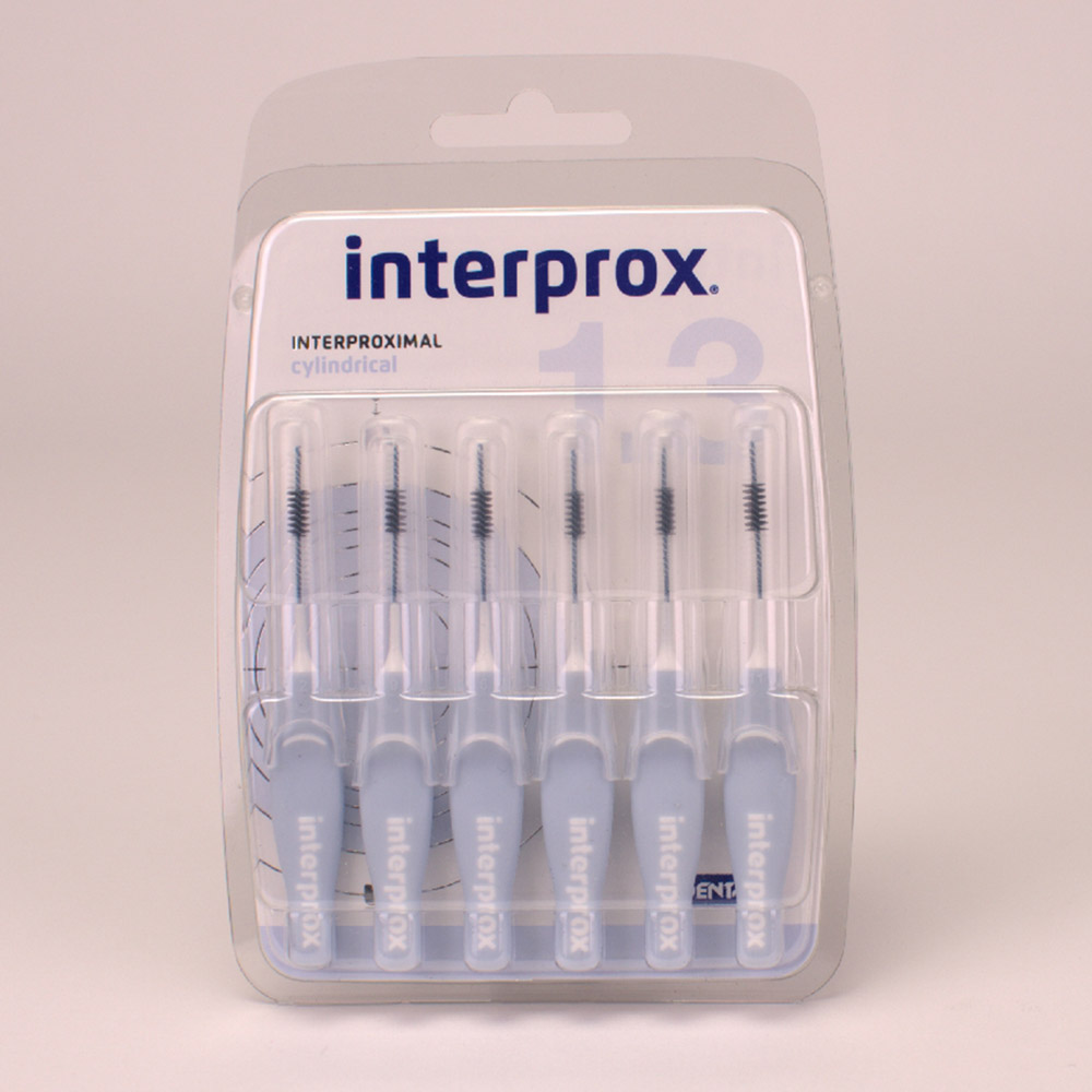 Interprox cylindrisk hvid, 6 stykker